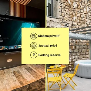  Appartement Chill Haven - Jacuzzi & Cinema - Queen Size - Parking - Terrasse